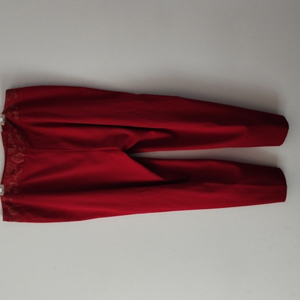 Norton McNaughton Wide Leg Dress Pants Size 20W Burgundy Wine Red Trousers - Picture 4 of 14